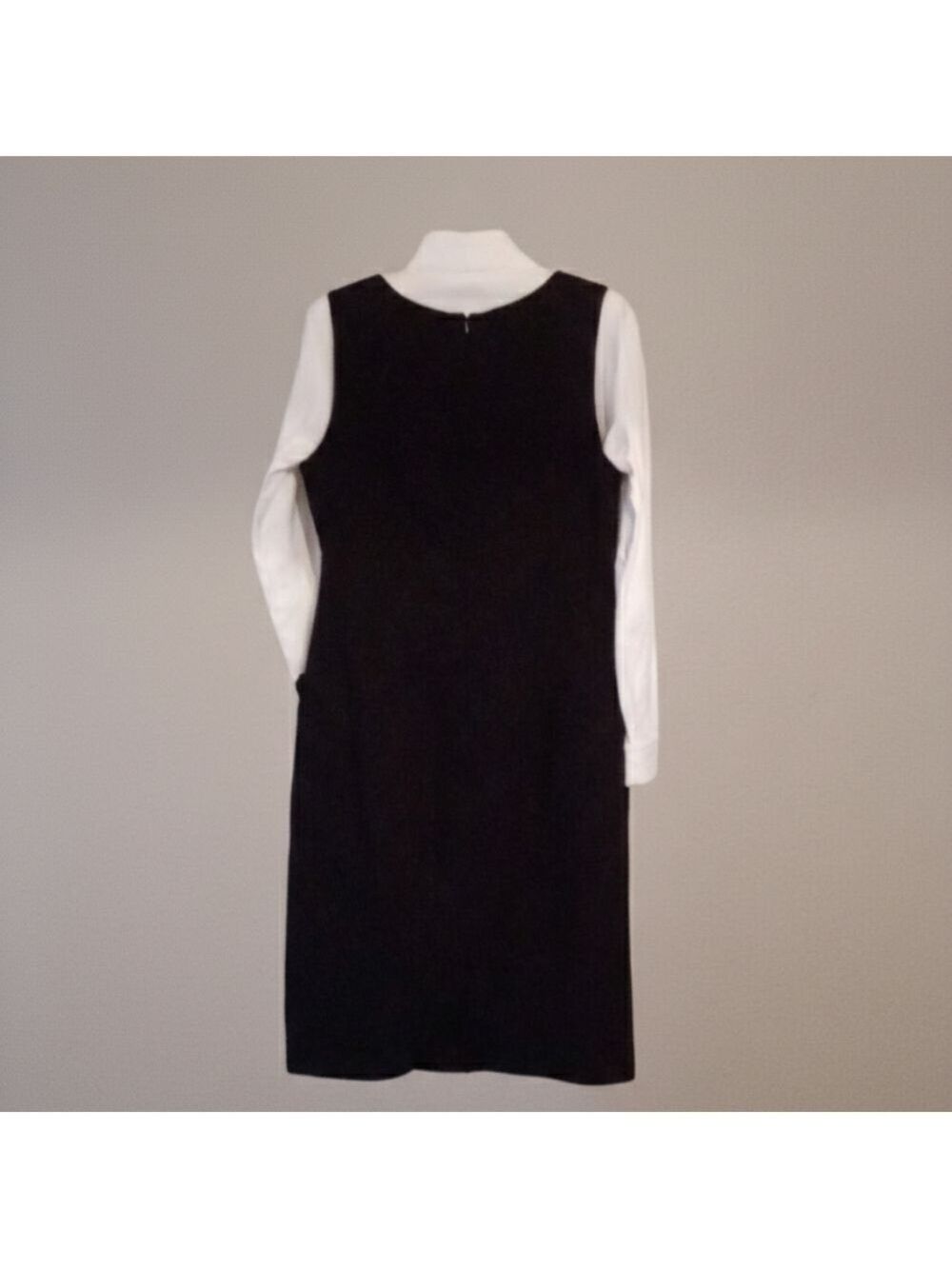 Talbots Black Wool Jumper Dress Size 6 - Picture 4 of 8